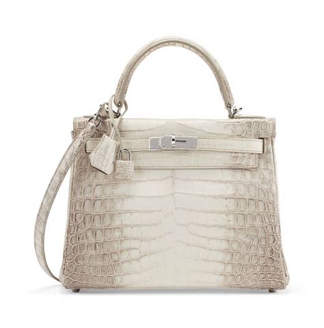 hermes matte white himalaya niloticus crocodile retourne kelly bag|christie's hermes himalaya bags.